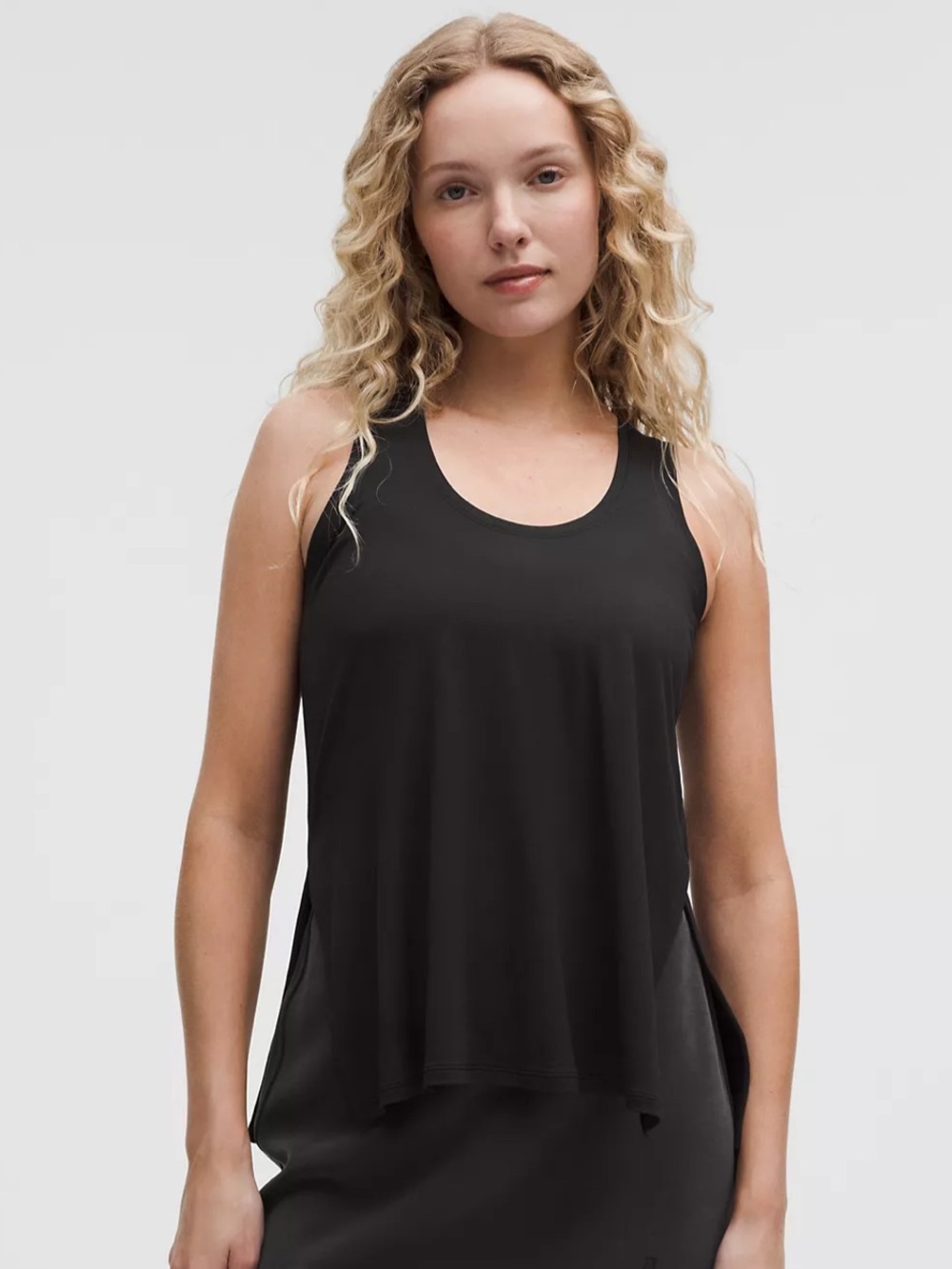 Lululemon SilkAppeal Side-Slit Tank Top Black Size XL NEW